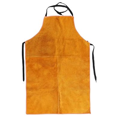 Yellow Cow Split Fire Resistant Barbeque Industrial Safety Clothing leather Welding Apron