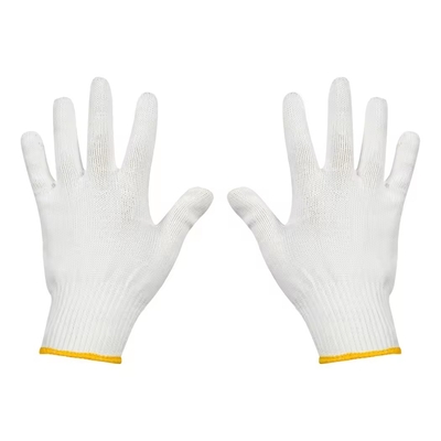 Wholesale Price Work Nylon PVC Polka Dots Gloves Knit White Cotton Personal Safety Gloves